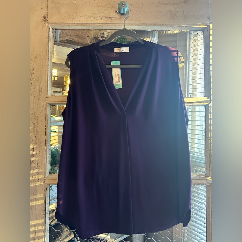 B15 Beacon Apparel |  Elegant Purple Sleeveless Top